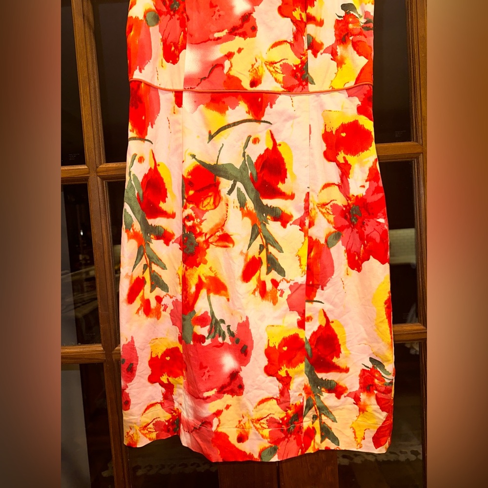 EUC Kristin Davis Size 10 Floral Spaghetti Strap Mini Dress - Picture 5 of 13